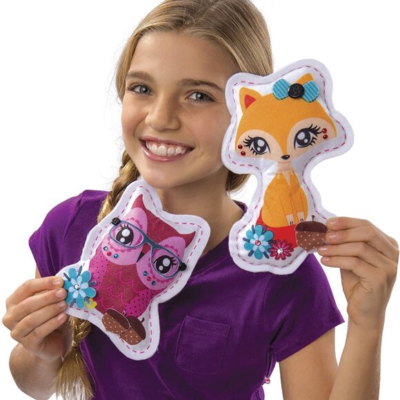 New Craft Sew Cool Woodland Stuffed Character Pillows Set - Picture 3 of 6